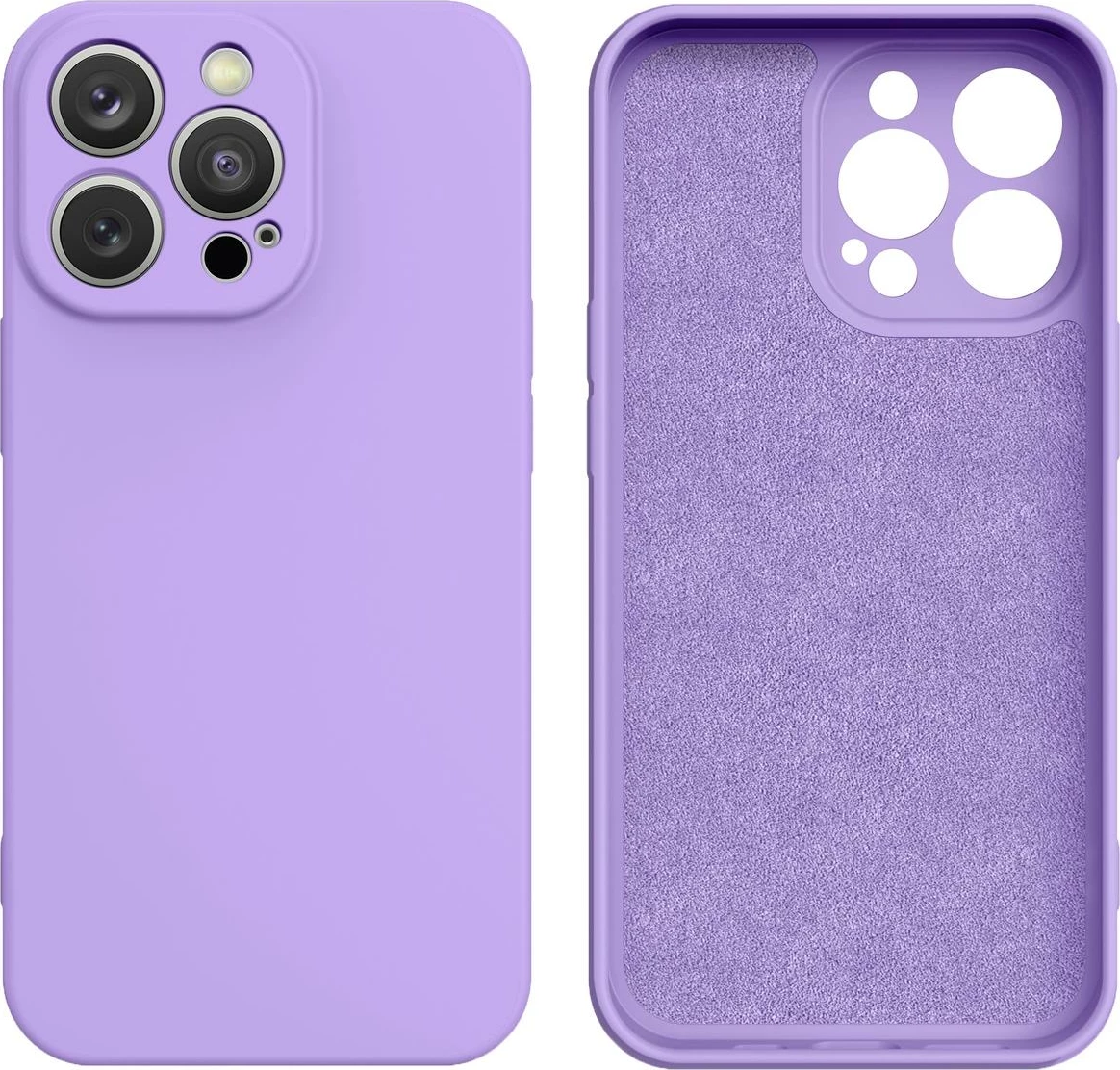 Mbështjellës silikoni Hurtel për iPhone 14 Plus, vjollcë