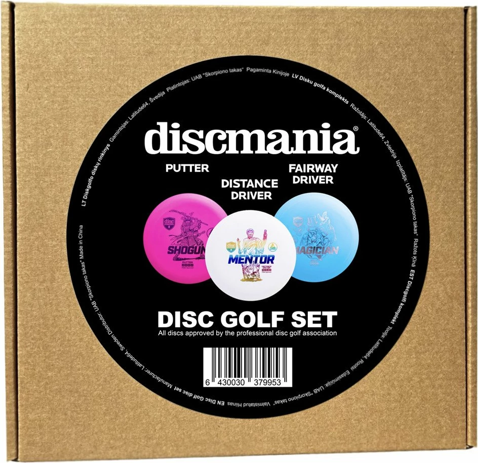 Set disqesh disc golf Discmania Active Disc Golf 3, 3 copë (Putter Sensei, Midrange Maestro, Driver Magician), ngjyra të ndryshme