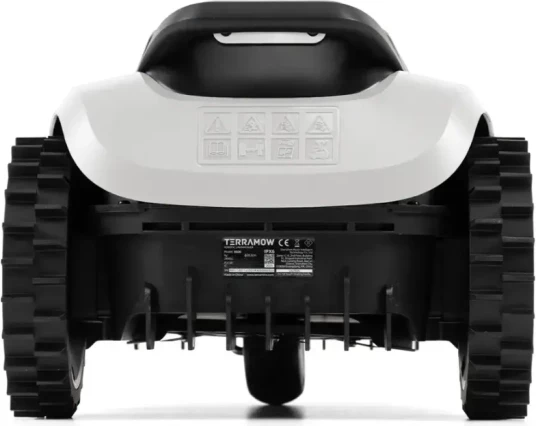 Robot kositës bari TERRAMOW V600 Wireless, deri 600 m², Wi‑Fi/4G, i bardhë/gri, set me garazh + 9 thika + SIM 1GB