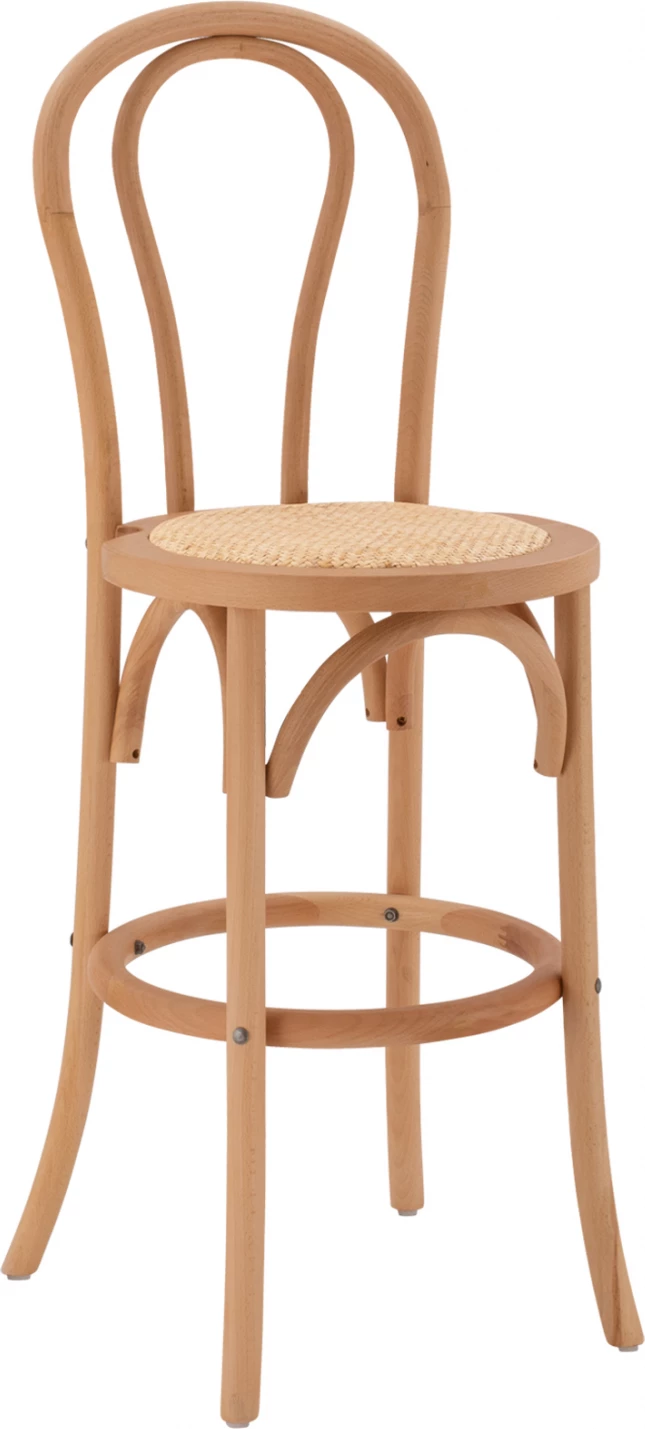 Karrige për bar prej druri ahu, ngjyrë natyrale, me mbështetëse, 41x47x108, FH8749.01