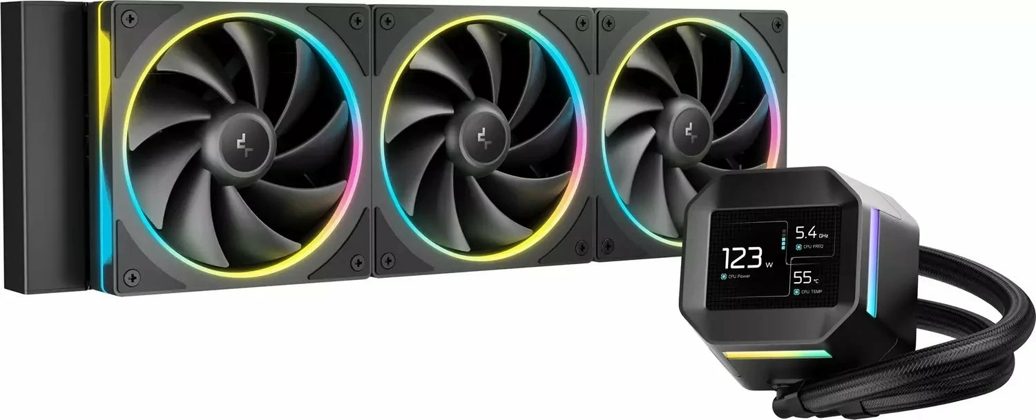 Sistem ftohje me ujë CPU Deepcool LM360 360mm ARGB me ekran IPS 2.4\" (R-LM360-BKDMMC-1) e zezë
