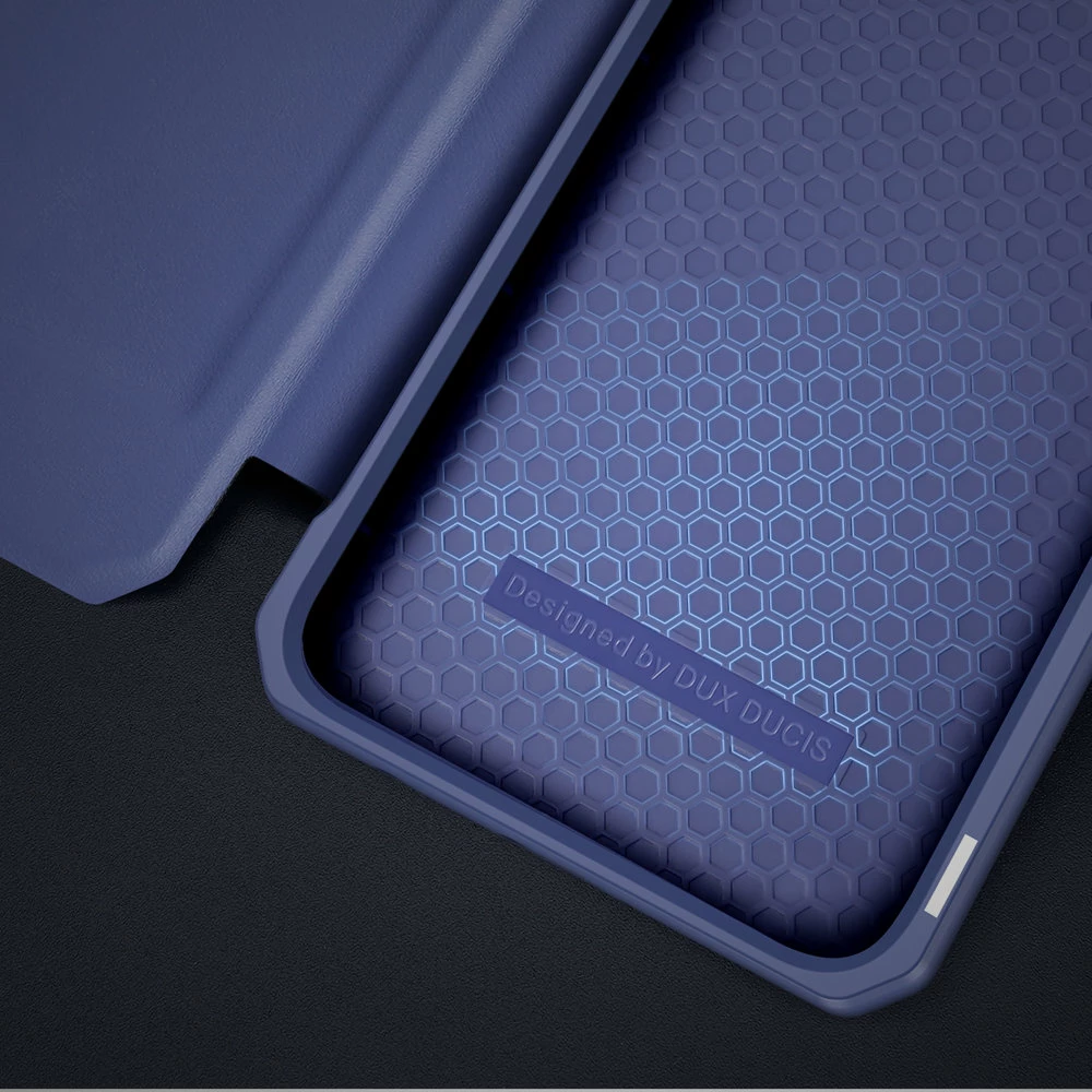 Mbështjellës Dux Ducis Skin X për Samsung Galaxy S22+, me xhep kartelash, me qëndrim, Blu