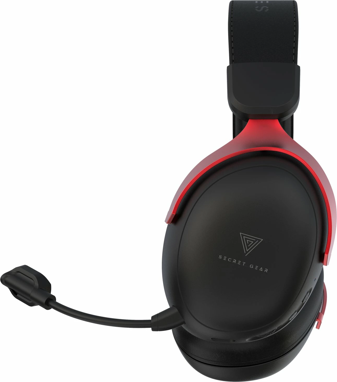 Kufje gaming Secret Gear SX1 7.1 wireless (2.4GHz/Bluetooth) + USB-C, mikrofon i shkëputshëm, Black/Red, set me transmitter 2.4G