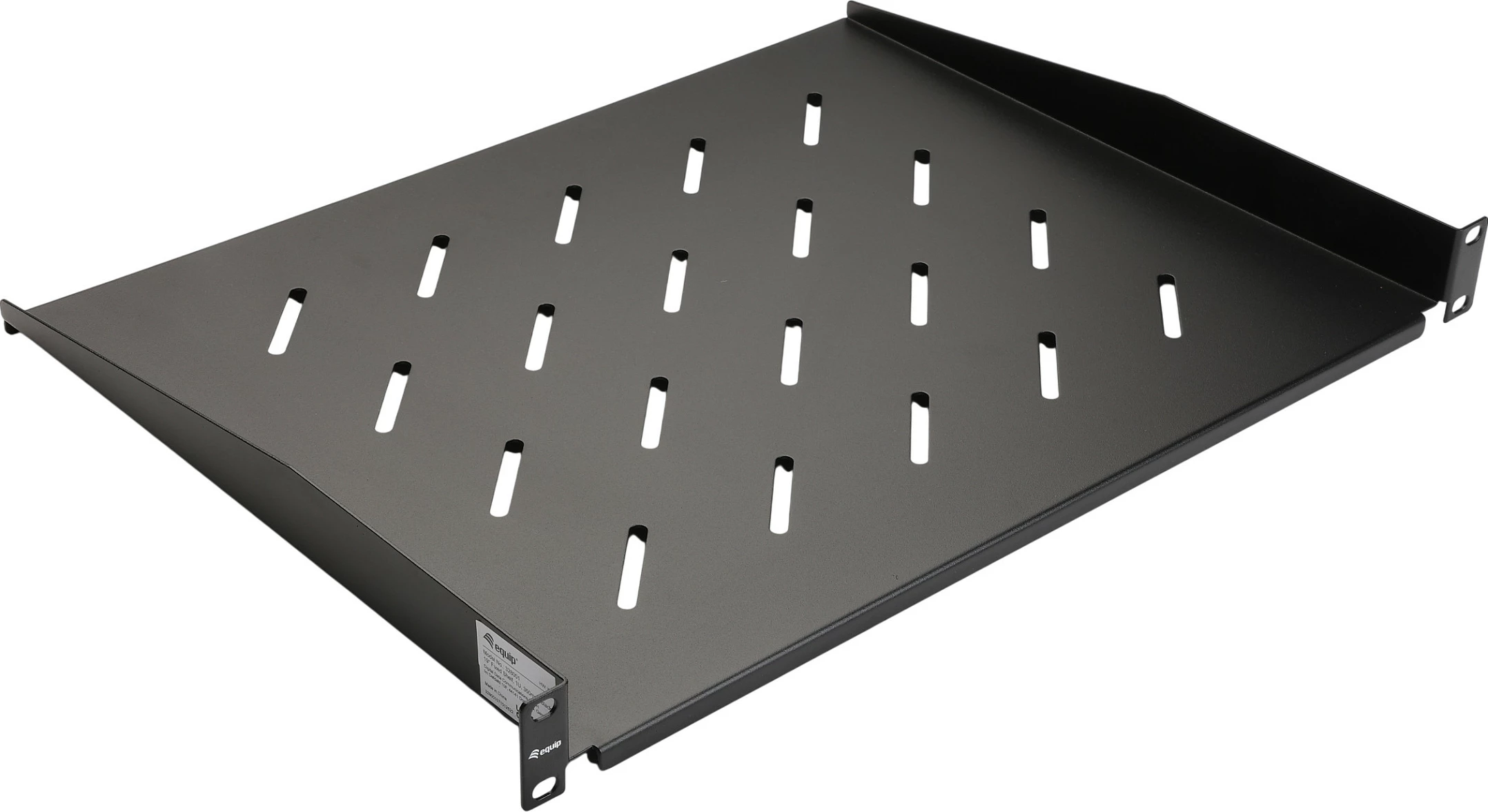 Raft fiks 19" për kabinet serveri Equip, 1U, 35 cm, zi