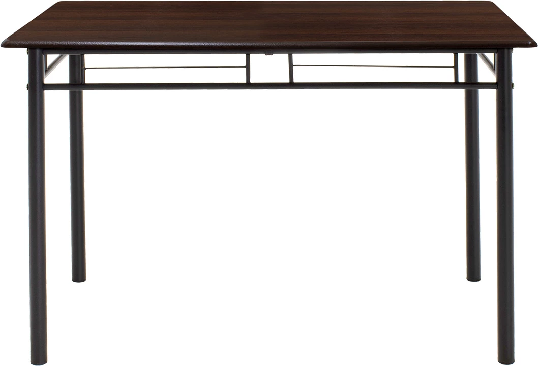 Tavolinë me karrige Roza 5 copë, ngjyrë arre e errët, këmbë të zeza mat, 120x70x75cm