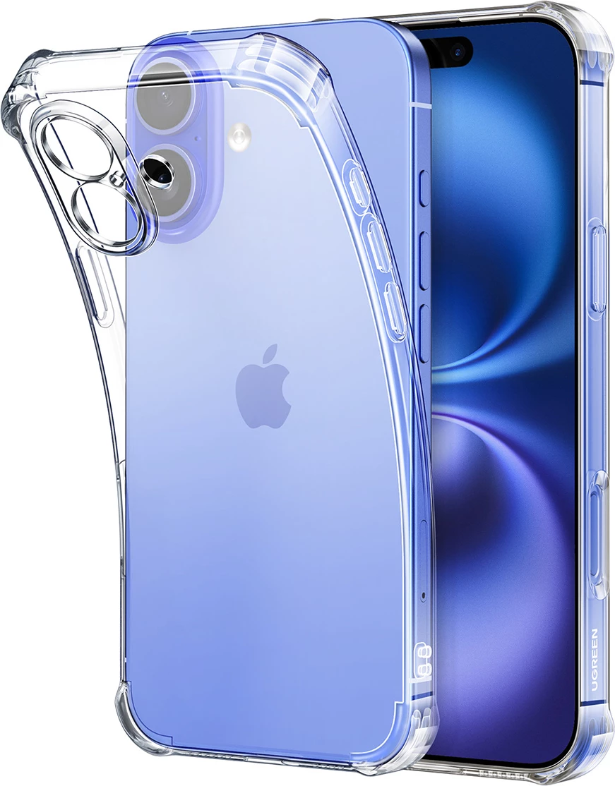 Mbështjellës Ugreen Bright Cushion CA101 për iPhone 16 Plus, transparent