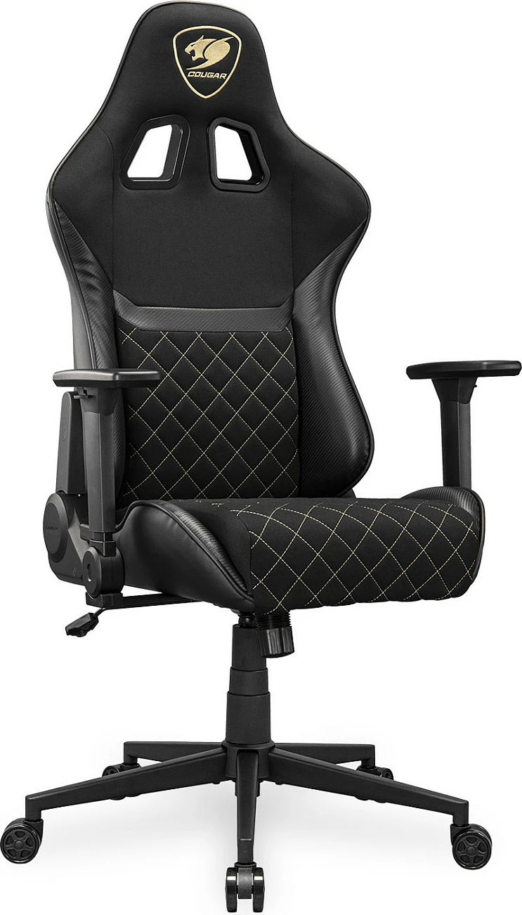 Karrige gaming Cougar Armor One V2 Gold F, PVC/Stof, e zezë