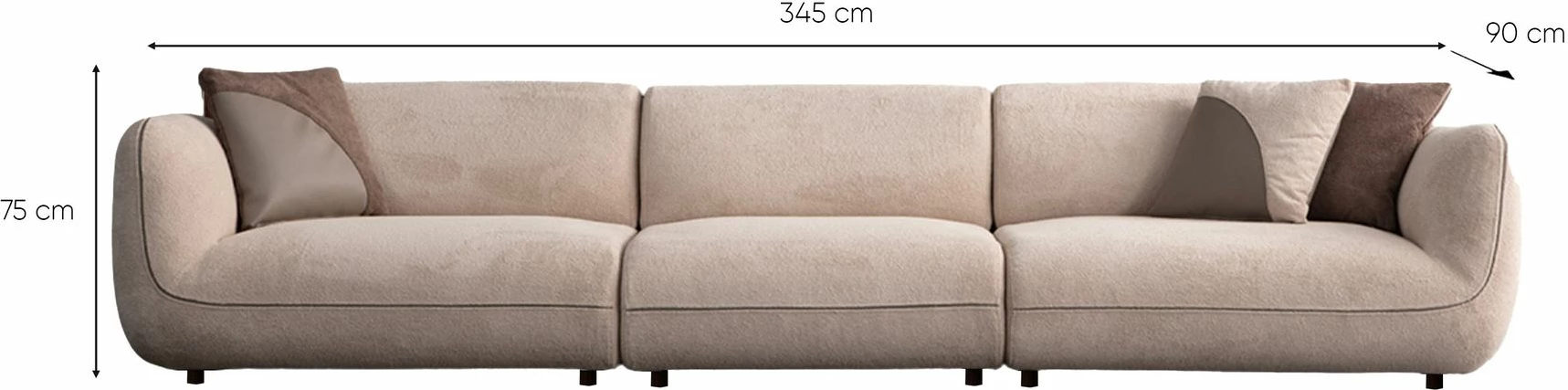 Divan treshe Atelier del Sofa, Pavia, 5 vende, (L1,5+O1+1,5R)