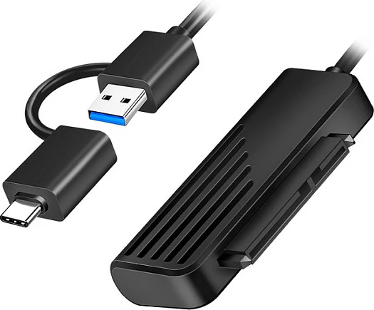 Adapter USB LogiLink USB 3.2 Gen1 Type-C/Type-A në SATA, për HDD/SSD 2.5", i zi