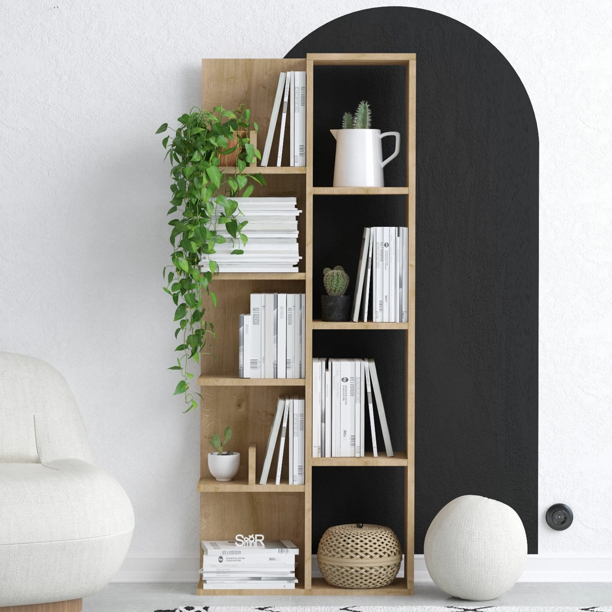 Raft librash Hanah Home, ngjyrë lisi, Lily