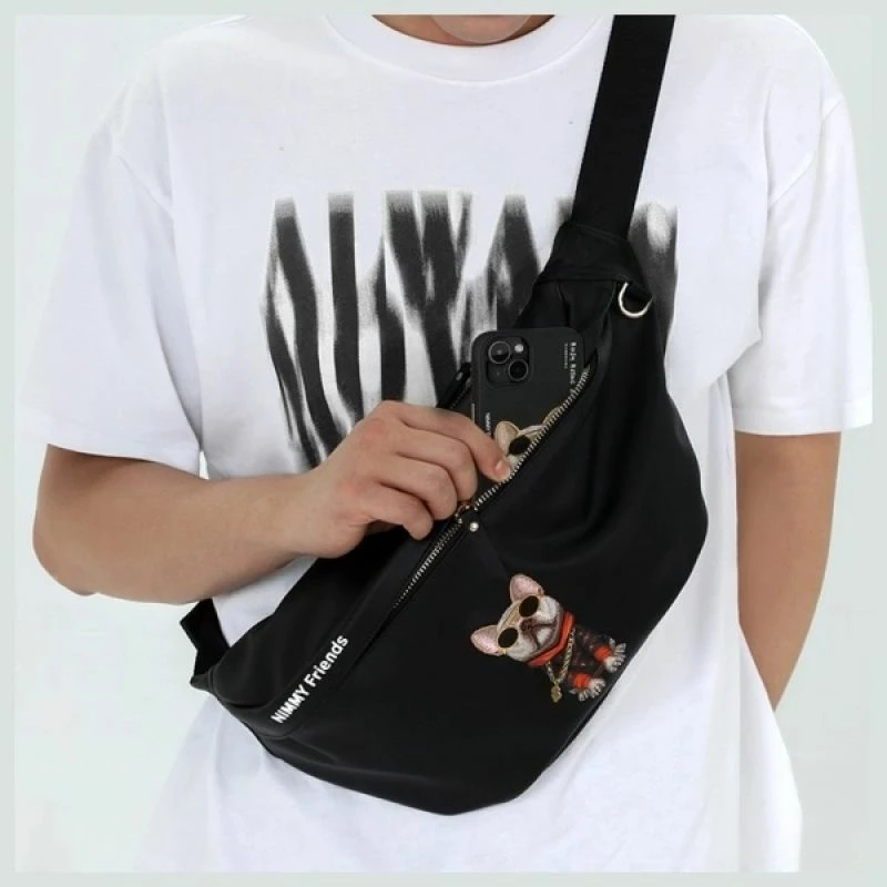 Çantë krahu Nimmy Crossbody Glasses Cool Cat, gri