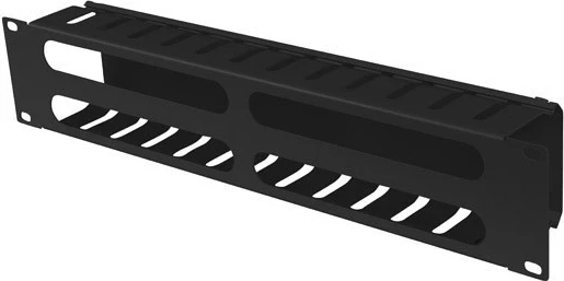 Organizues Kabllash Lanberg për Kasat Rack 19'' 2U me kapak tip A, ngjyrë e zezë