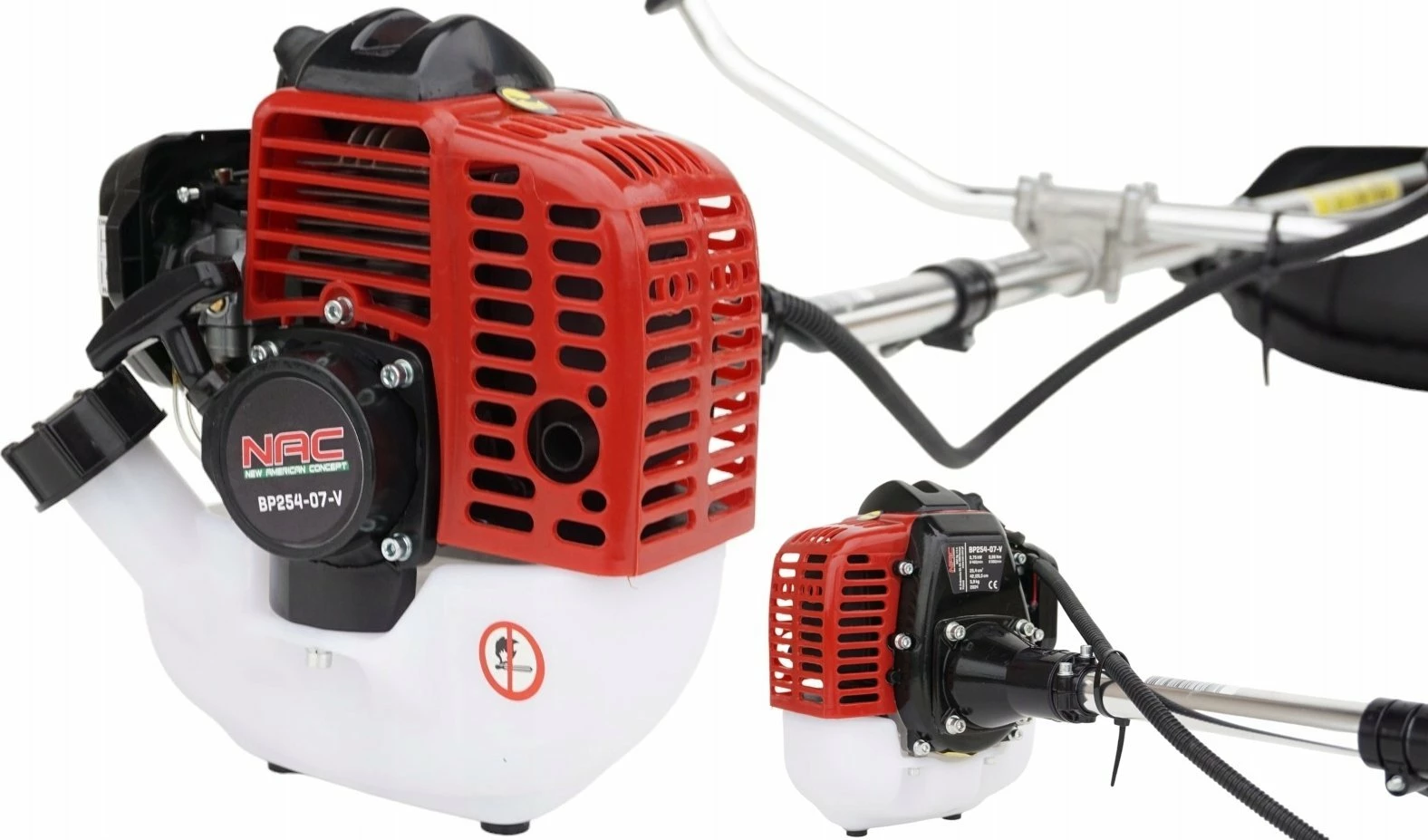 Trimer benzine NAC BP254-07-V 25.4cm³ 42cm 2-takt, kuqe/zezë