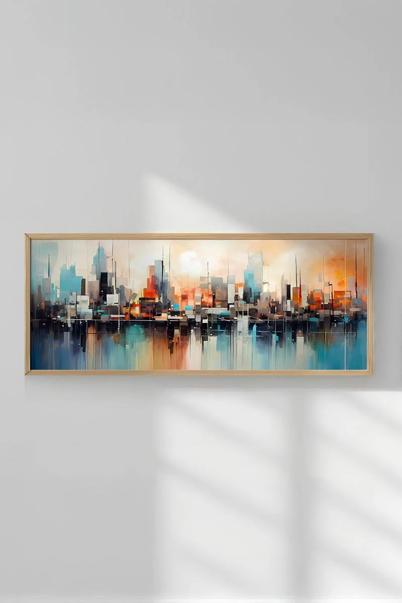 Pikturë dekorative me kornizë, Wallity, Artsmdfyty19-50120, shumëngjyrëshe, 50x120cm