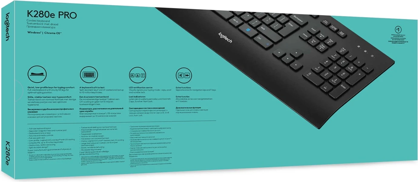 Tastierë Logitech K280e për Biznes, e Zezë