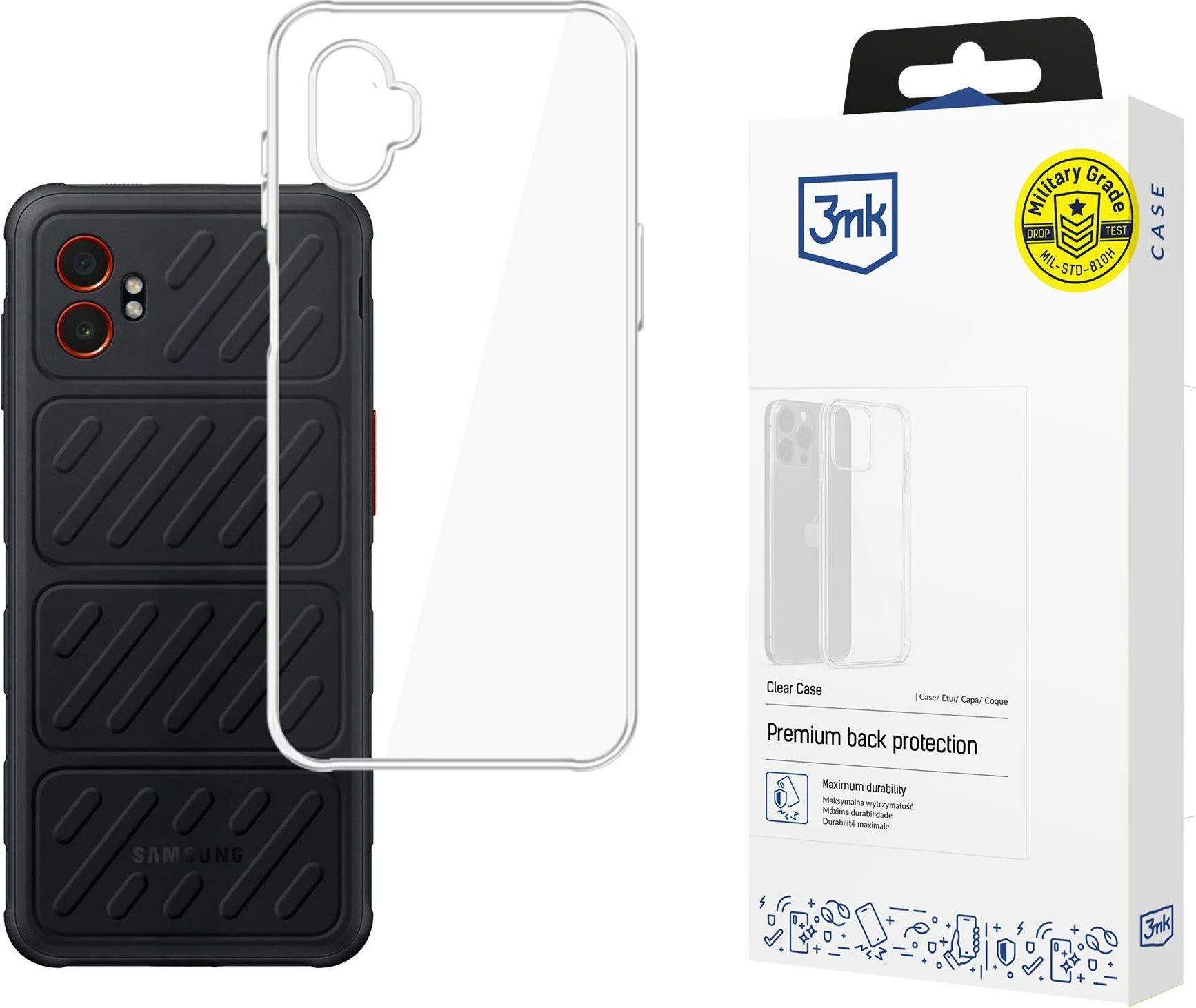 Mbështjellës 3mk Clear Case për Samsung Galaxy XCover 7 Pro, transparent