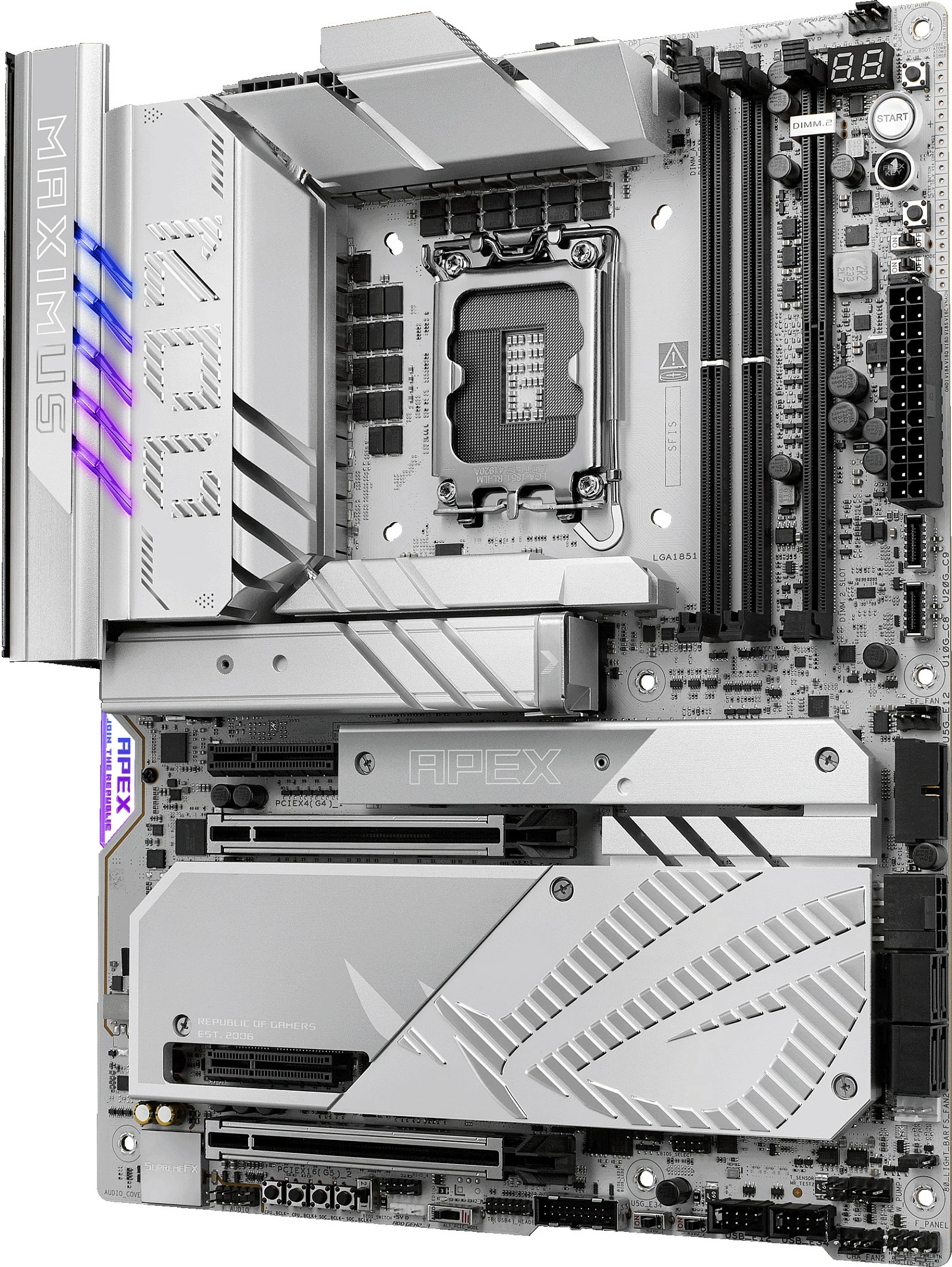 Pllakë amë ASUS ROG MAXIMUS Z890 APEX, Intel, LGA 1851, DDR5, 96 GB, gri