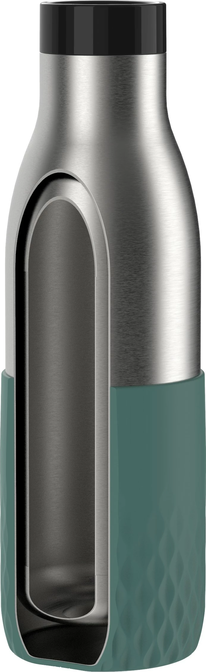 Termos Emsa BLUDROP Sleeve 0.7L, çelik inox, silikon, e zezë