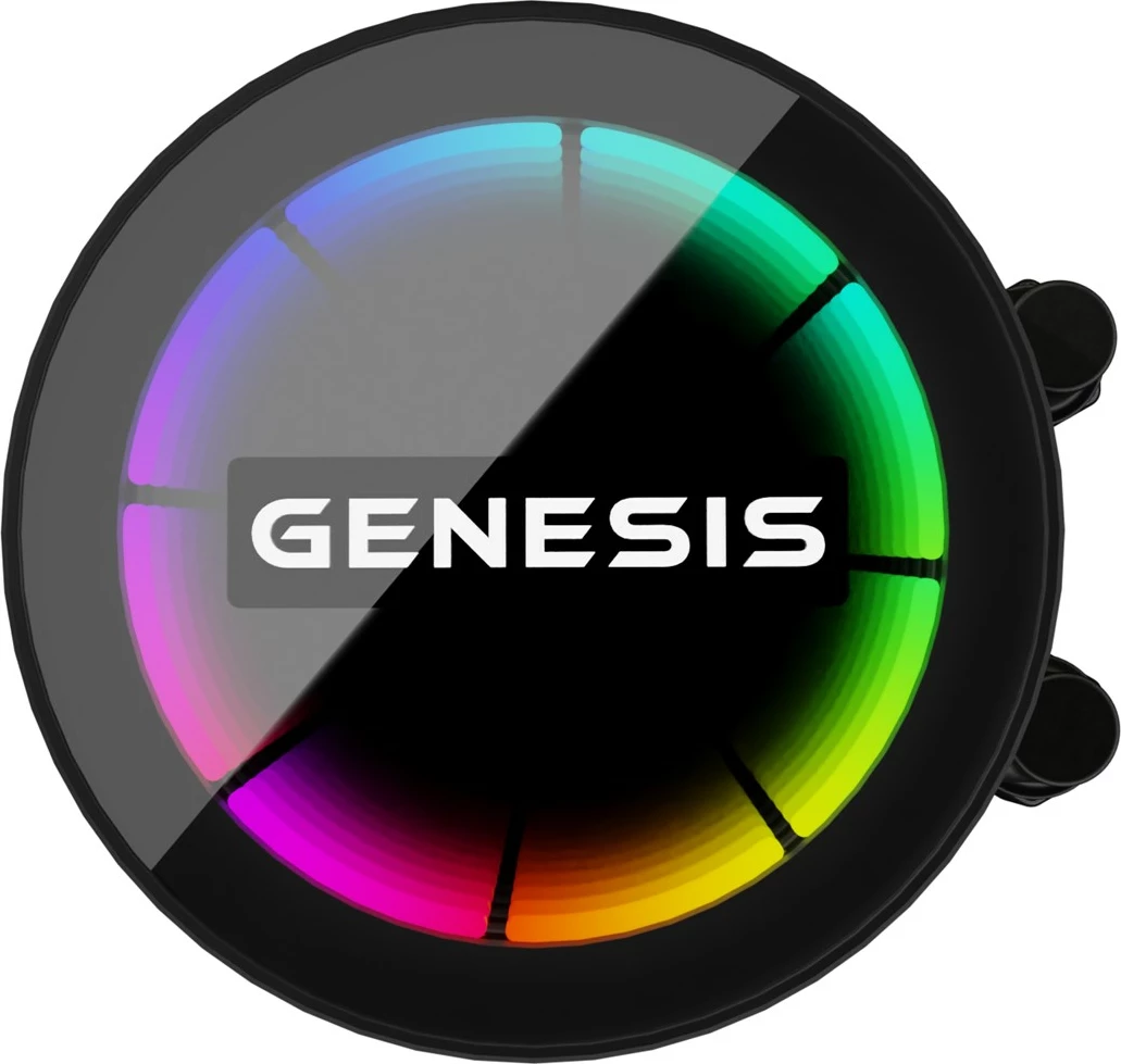 Kasë ftohëse me ujë GENESIS NLG-2319 për procesor, 2 ventilatorë, RGB, e zezë
