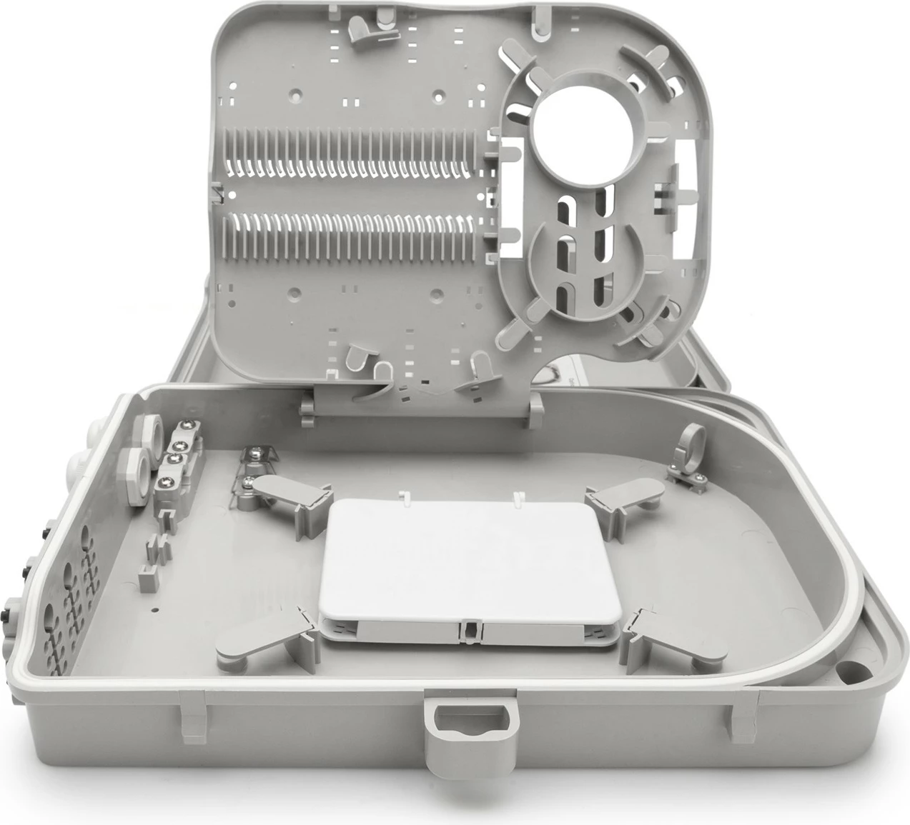 Kutia shpërndarëse FTTH Digitus, 24 porta LC/SC, për jashtë, gri