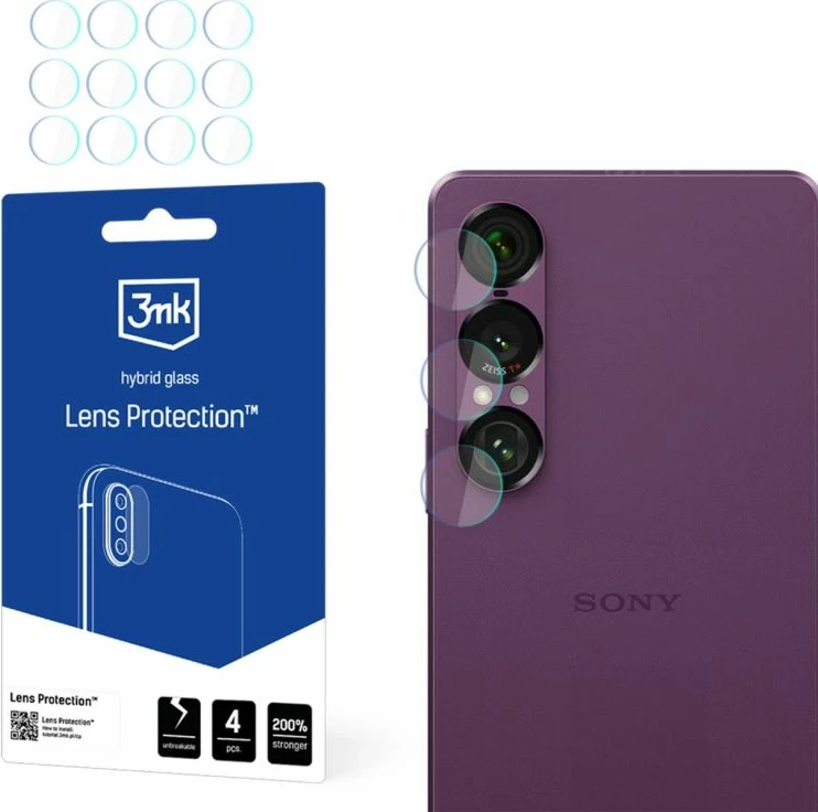Mbrojtës xhami hibrid 3mk Protection për lente kamere Sony Xperia 1 VII