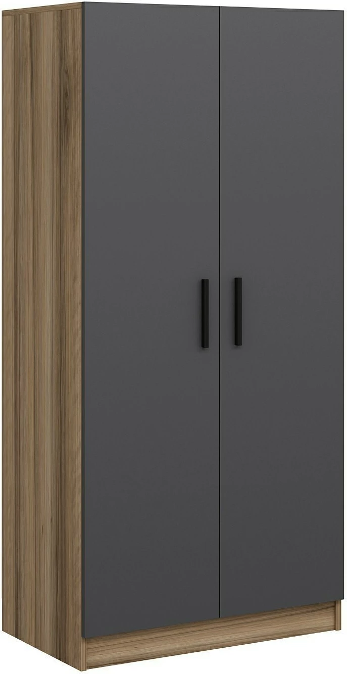 Dollap Skye Decor, ngjyrë antracit dhe lis, 210cm