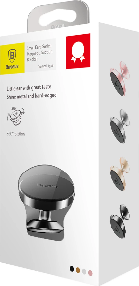 Mbajtës magnetik për makinë Baseus Small Ears SUER-B01, për panel, i zi