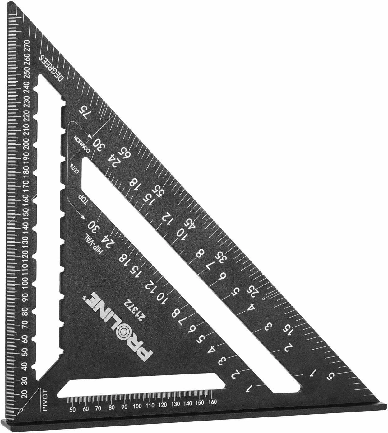 Këndore marangozie me bazë PROLINE 21372, 300 mm, alumin, e zezë