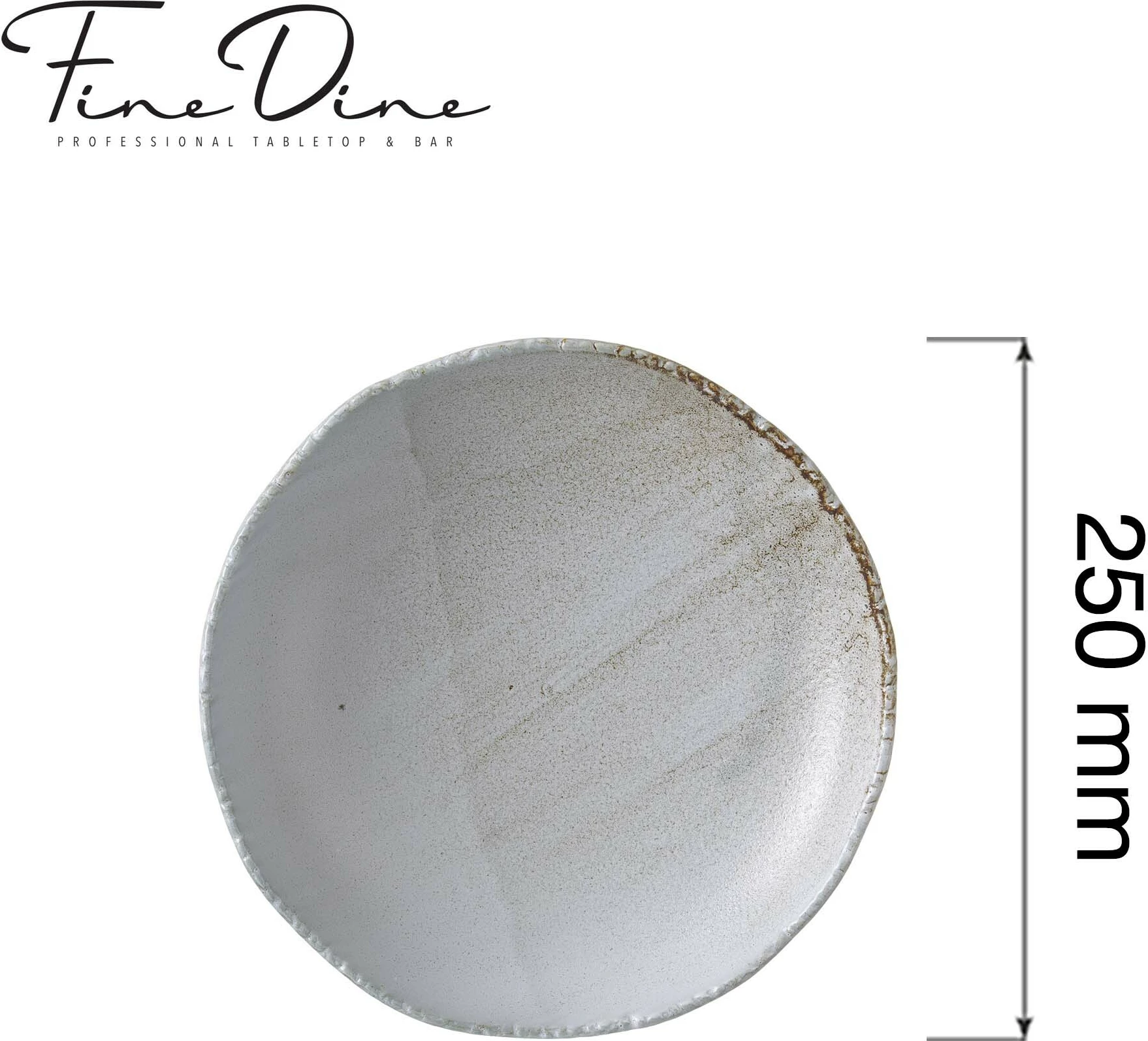 Pjatë e thellë Fine Dine Stark Ø250 mm, 900 ml, gri, set 2 copë