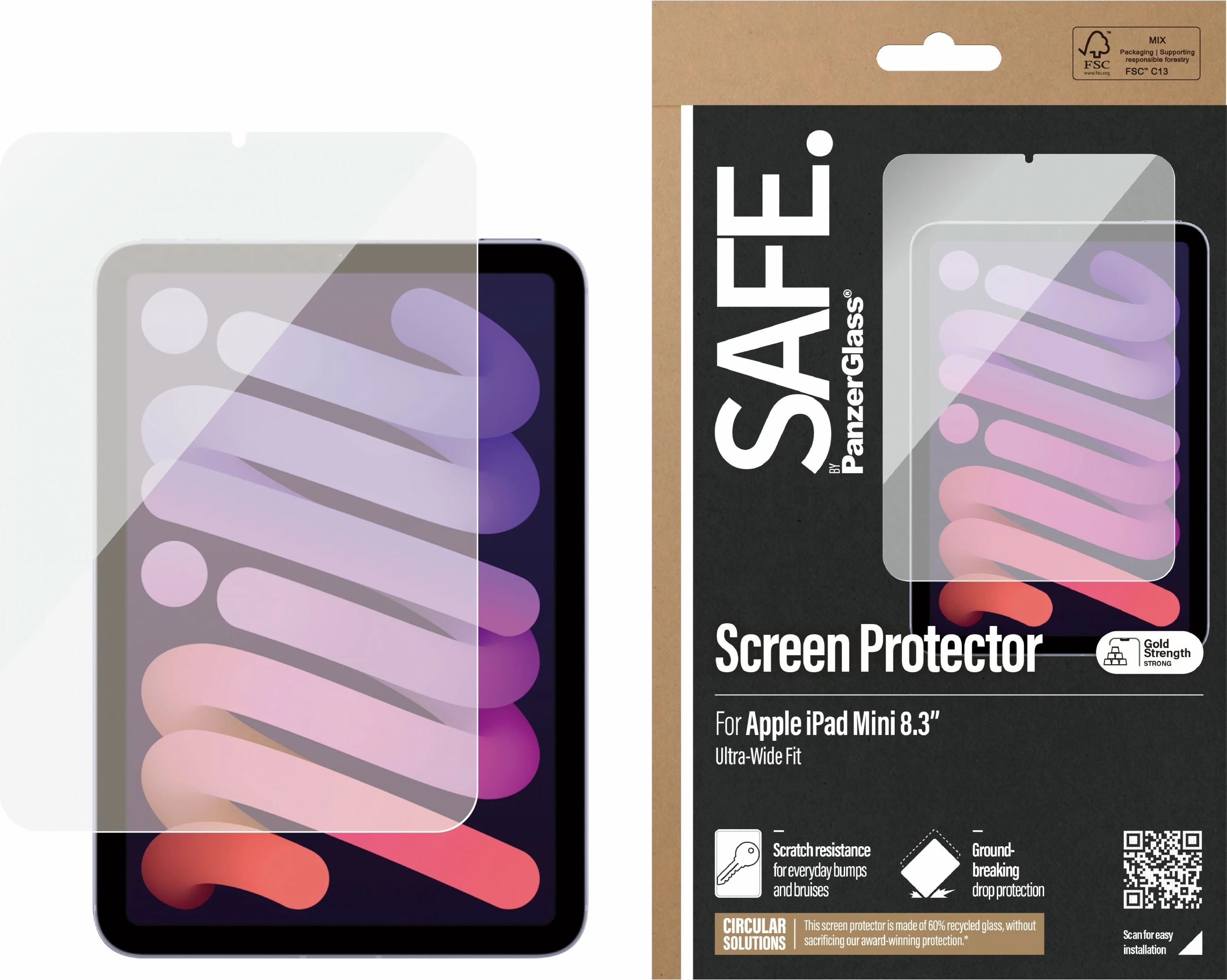 Mbrojtës ekrani PanzerGlass për iPad Mini 8.3'' transparent