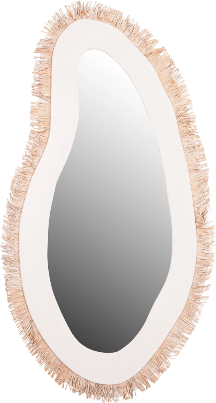 Pasqyrë muri Santorini FH4525 MDF, ngjyrë krem, dekor bezhë, 62x1,8x120H cm.