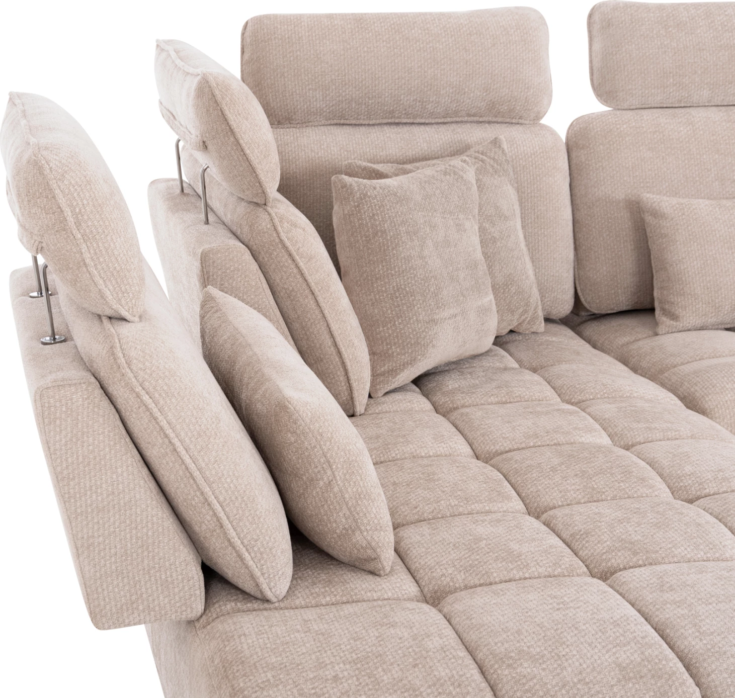 Këndare 5-vendëshe majtas, material ecru, MYRON CD3318.02L, 290x110-225x110H