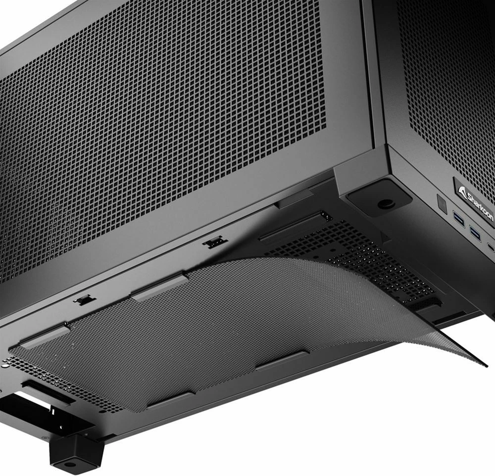 Kasë Sharkoon Rebel C20 ITX, mini-tower, metal, e zezë