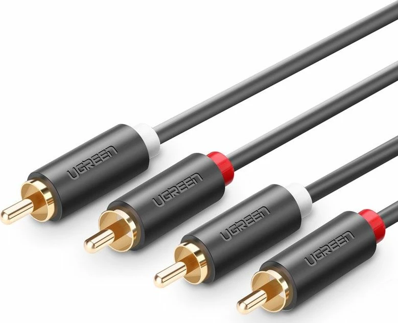 Kabl audio Ugreen 10518 2x RCA në 2x RCA 2m, gri