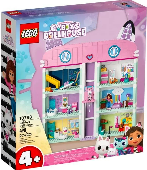Set LEGO Gabby’s Dollhouse 10788, 498 pjesë, plastikë, për fëmijë, shumëngjyrësh