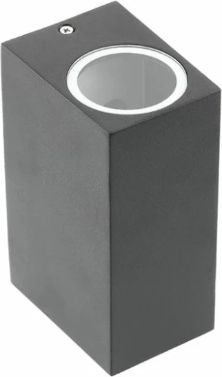 lampë muri e jashtme GTV TIAGO 2x GU10, 230V, IP54, e zezë