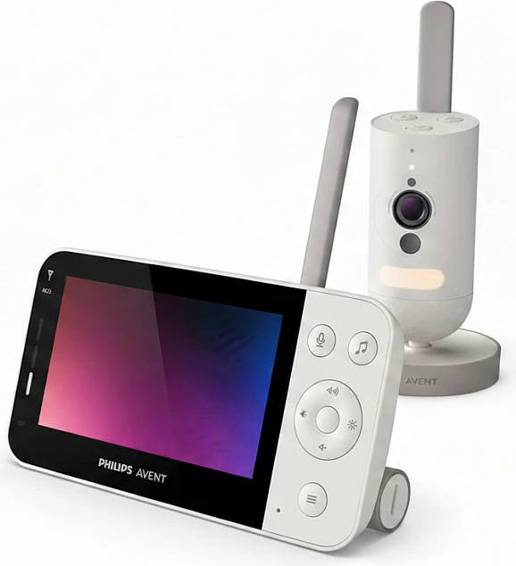 Video babyphone Philips Avent SCD921/26, ekran 4.3", 1080p, Wi‑Fi, i bardhë