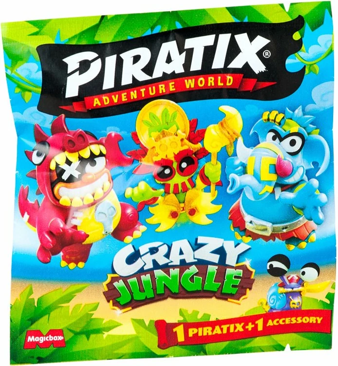 Figurinë koleksionuese Magic Box Piratix Crazy Jungle, sachet me 1 figurë të rastësishme + 1 aksesor