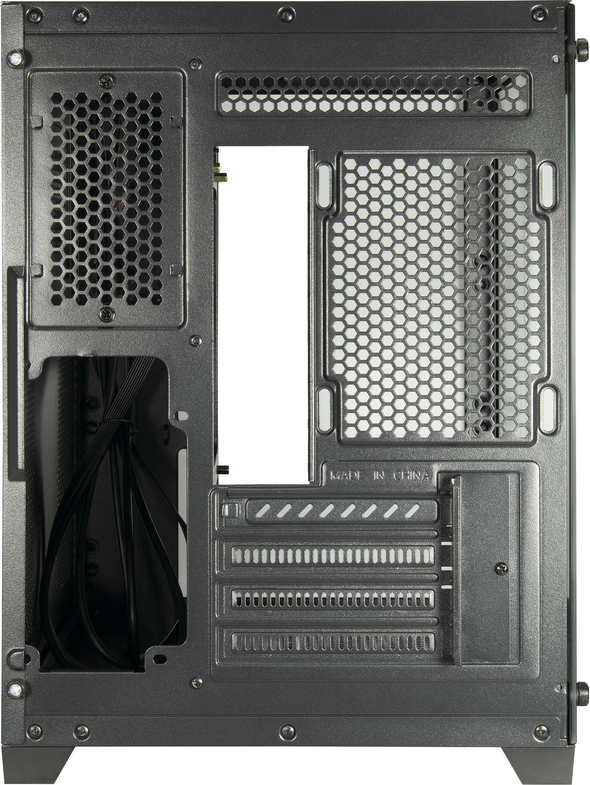 Kasë Inter-Tech C-501 Aspect, Midi Tower, micro ATX/Mini-ITX, xham i temperuar, e zezë