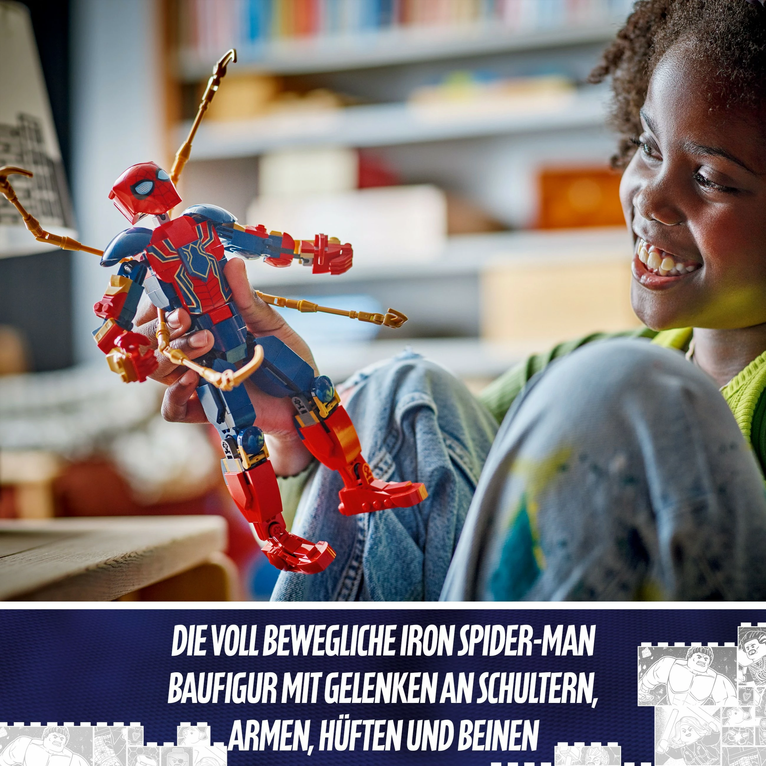 Set ndërtimi LEGO Iron Spider-Man 76298, 303 pjesë, shumëngjyrësh