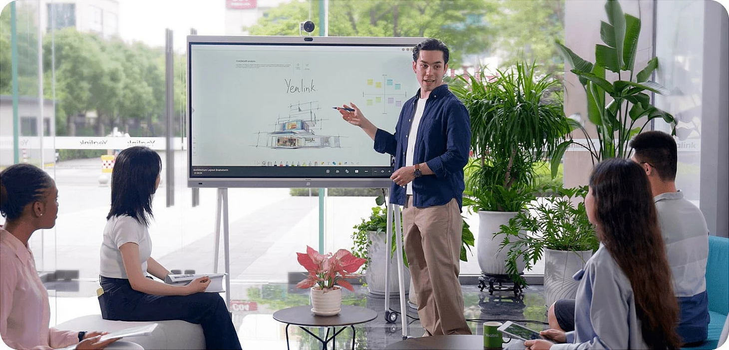 Panel interaktiv Yealink MeetingBoard 65", LED, 4K, Wi-Fi
