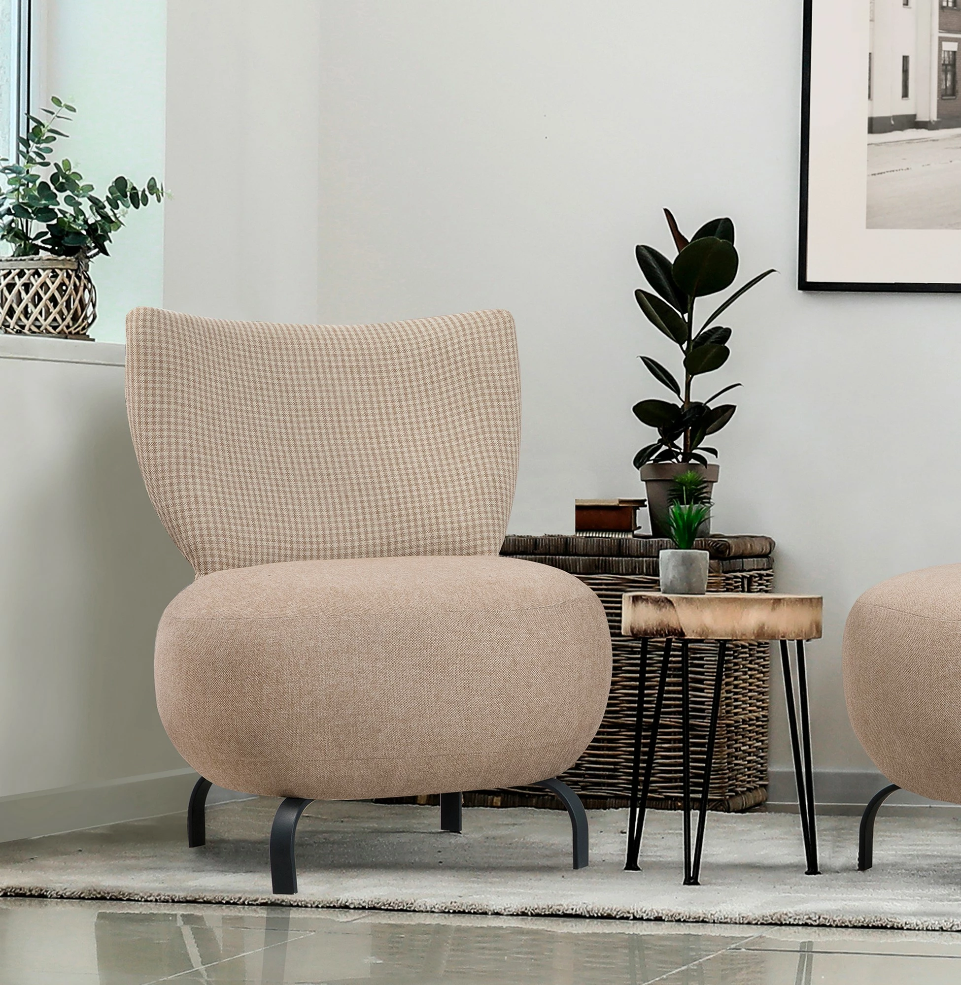 Karrige Wing Atelier del Sofa, Loly, krem