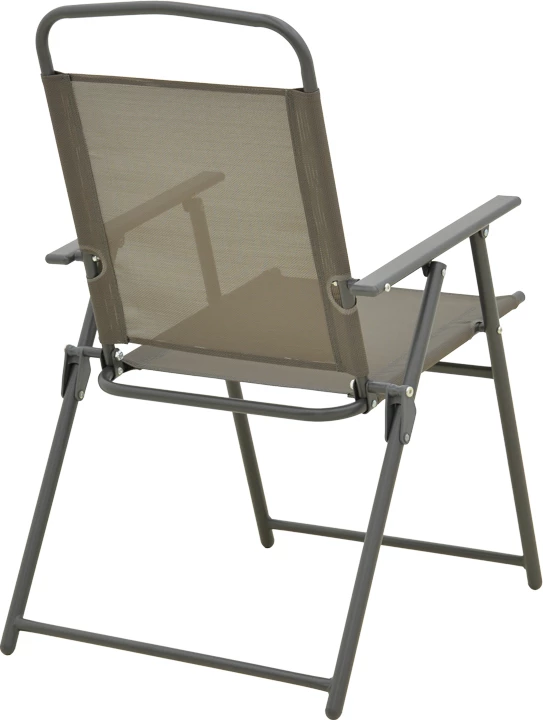 Karrige palosëse Vela, metal anthracite, textilene champagne, set prej 4 copë, 53x58x90cm