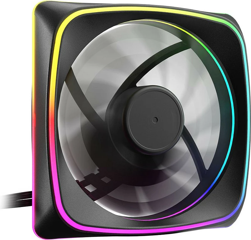 Ventilator për kasë Sharkoon SHARK Lights RGB PWM 120mm, i zi
