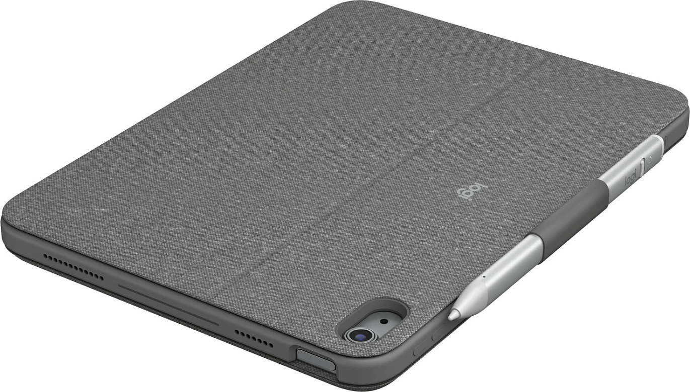 Tastierë me trackpad dhe mbështjellës Logitech Combo Touch për iPad 10.9" (Gjenerata 10), QWERTY italisht, Oxford Gray