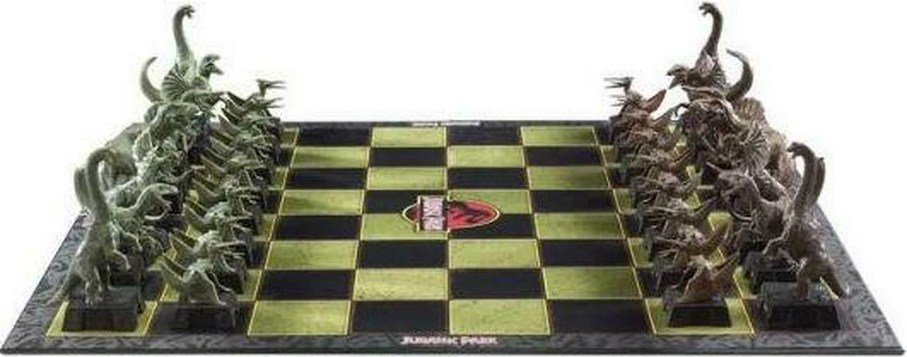 Set shahu Jurassic Park NOBLE COLLECTION Universal, 47 x 47 cm, 32 figura dinosauri