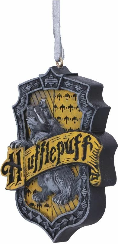 Ornament varës NEMESIS NOW Harry Potter Hufflepuff Crest, resin, e verdhë/zi
