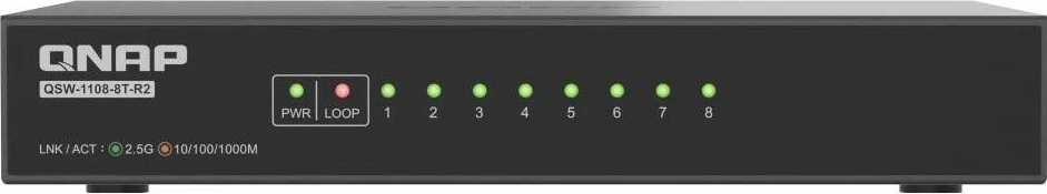 Switch Qnap QSW-1108-8T-R2, 8 porte 2.5 Gbit, i zi-gri