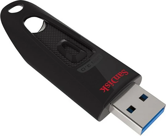 USB SanDisk Ultra, 128 GB, USB Type-A, 3.2 Gen 1, 100 MB/s, Slide, Black