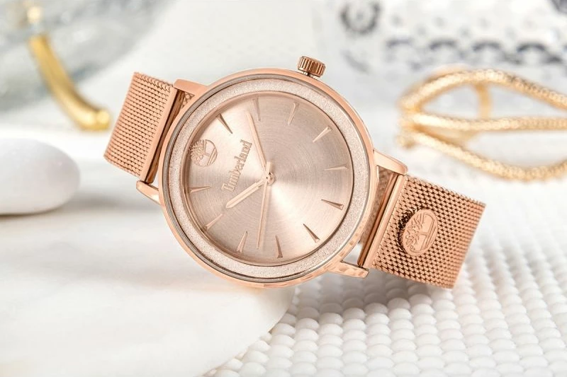 Orë dore femrash Timberland Esmond TBL.15961MYR32MM, rozë gold, set me çantë